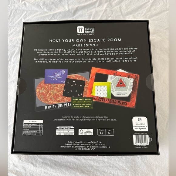 🎉Talking Tables Escape Room Mars Edition Interactive Game - Great Gift - Picture 3 of 3